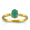 thumbnail image 2 of Galaxy Gold 14K Yellow Gold Natural Diamonds and Emerald Ring - May Birthstone - Abundance & Joy - Sizes 5.5 to 11 - Fine Jewelry for Women, 2 of 2