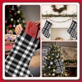 thumbnail image 7 of Vsdgher White And Black Plaid Christmas Stockings 18 inch Large Kids Stocking Bags Hanging Socks for Christmas Decor Decorations, 7 of 7