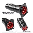 thumbnail image 3 of Adaptador XLR de montaje en panel pasante macho a hembra de 3 pines, 3 of 8