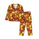 thumbnail image 1 of Balery Autumn Mosaic Maple Leaves Conjunto de Pijama con Estampado para Mujer, Conjunto de Dos Piezas con Manga Larga, Ropa de Dormir Suave con Bolsillos, Pijamas Cómodos-Small, 1 of 7