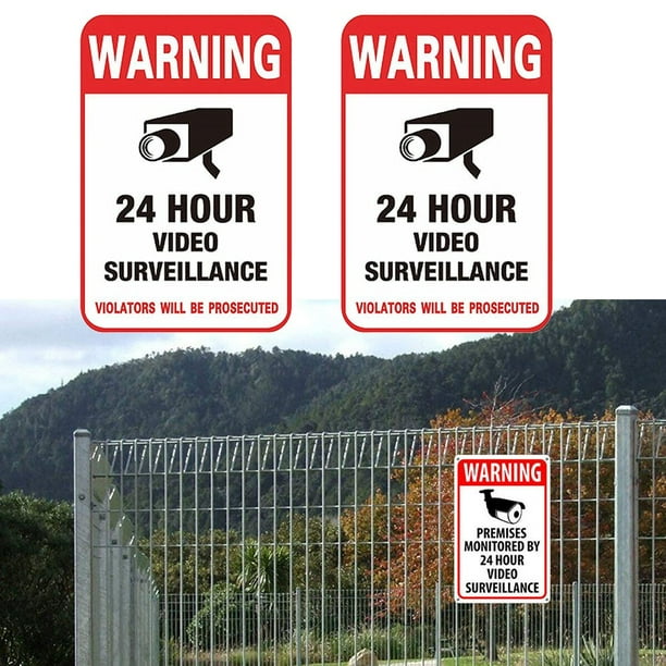 Surveillance signs best sale walmart
