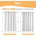 thumbnail image 7 of Cotton Blend No Hook Shower Curtain with Snap in Liner, Hotel Grade Shower Curtains for Bathroom, Water Repellent, White, 71W x74 L, 7 of 7