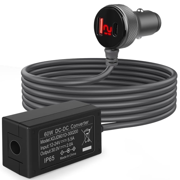DAQA Starlink Mini Car Adapter, 12V-24V 60W DC Type C Power Cable for RV, Camping, Off-Grid
