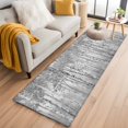 thumbnail image 2 of Rectangle Rug 2x6Ft Abstract Grey Forest Landscape Soft Indoor Throw Rugs Carpets for Living Dining Bedroom Kids Room Non-Slip Playroom Crawl Rug Floor Mats Summer Botanical Artwork, 2 of 9