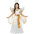 thumbnail image 1 of Costume d'Ange d'Halloween pour Filles, Robe d'Ange Blanc Doré pour Enfants pour Fête à Thème de Jeu de Rôle d'Halloween (Moyen, 8-10 Ans), 1 of 6