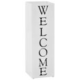thumbnail image 1 of vidaXL Umbrella Stand Welcome Steel White, 1 of 4