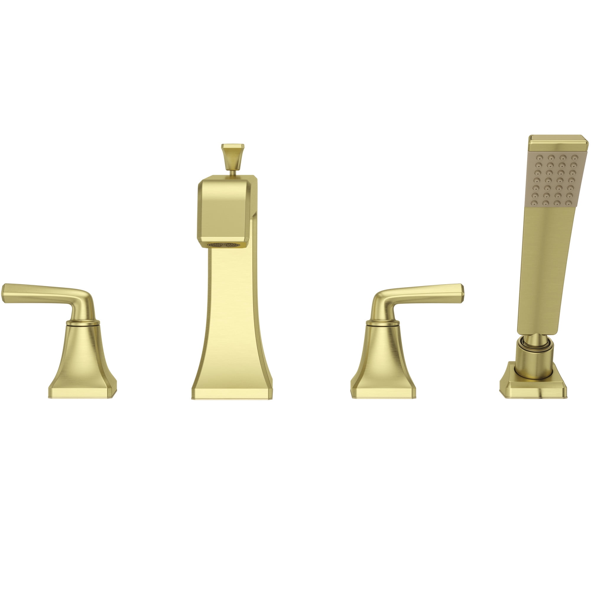 Pfister LG6-4FED Park Avenue Roman Tub Faucet with Handshower, Polished Nickel