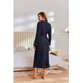 thumbnail image 4 of Ekouaer Robes for Women Lightweight Knit Waffle Bathrobe Full Length Kimono Casual Ladies Loungewear, 4 of 6