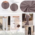 thumbnail image 5 of SUNBS Womens Loose Lounge Sweatpants High Waisted Wide Leg Pants with Pockets Palazzo Trousers, 5 of 9