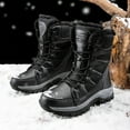 thumbnail image 2 of NOKIO Men'S Ice-Cold High-Top Boots Fashion Couples Men Winter Water Proof Flat Lace Up Keep Warm Snow Boots Comfortable Mid Boots Shoes Men'S Anti-Cold Snow Boots, 2 of 5