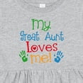 thumbnail image 4 of Inktastic My Great Aunt Loves Me Girls Baby Dress, 4 of 5