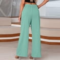 thumbnail image 2 of Gerichy Womens Wide Leg Pants Plus Size Elastic Tie Knot Lounge Pants Loose Trousers with Pockets Womens High Waist Wide Leg Pants Elegant Casual Loose Spring And Summer Solid Color Trousers, 2 of 4