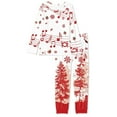 thumbnail image 4 of FKELYI Music Christmas Women Pajama Size 2XL Soft Xmas Snowflake Forest Woman Pajamas Chrsitmas 2 PCS Stretchy Nightwear for Women Sleepwear, 4 of 5