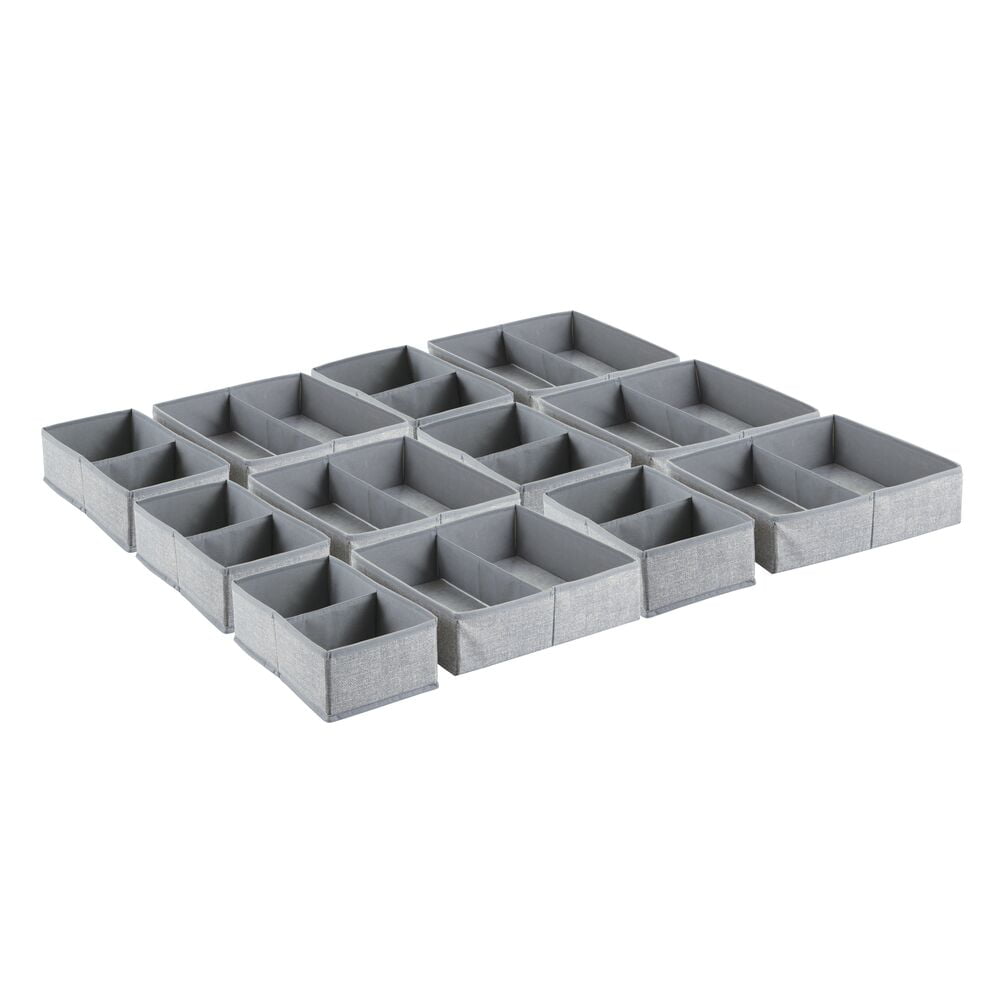 mDesign Fabric Drawer Storage Divider Organizer Bins for Nursery, Kids