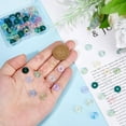 thumbnail image 3 of 1 Set 200Pcs Circle Crystal Beads 10mm Ring Lampwork Beads Flat Round Loose Spacer Beads Colorful Lampwork Beads Glass Donut Beads for Earring Necklace Bracelet Jewelry Making, 3 of 7