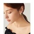 thumbnail image 3 of Airokiy Gold C- Hoop Earrings  for Women Bling Faux Diamond  Heart Crystal Stud Earrings Dainty Jewelry Gifts, 3 of 3