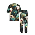 thumbnail image 4 of Mens Pajamas Set Loungewear Short Sleeve Top Long Pants Pj Sets with Pockets, Playing Poker Cards Casino Vintage, 4 of 6