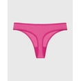 thumbnail image 5 of Thong Panty in Fuchsia Red Heather, 5 of 5
