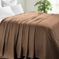 thumbnail image 3 of Superior Basketweave All-Season Cotton Blanket, Full/Queen, Taupe, 3 of 11