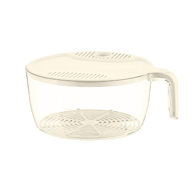 Colador de Arroz y Verduras Xiying - Recipiente de Drenaje con Asa para Lavar Arroz, Escurrir Verduras y Frutas - Conserva La Frescura En El Refrigerador - Material Pe/Pp - Diseño Fácil de Colgar - 1