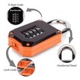 thumbnail image 3 of Casier Cadenas - Orange - Robuste Cadenas Codé à 4 Chiffres en Acier Inoxydable Trempé - Facile à Lire les Chiffres - Réinitialisable et Incassable - Pack de 1, 3 of 5