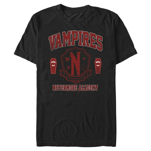 Mens Wednesday Vampires Academy Crest T Shirt