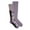 Grey/Purple, variant on MUK LUKS Women's Regular Width Compression Cotton Knee-High Socks, 2-Pack, Shoe Size 6-10