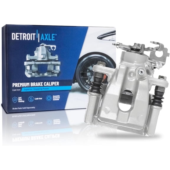 Detroit Axle - Rear Left Brake Caliper for Toyota 2009-2011 2014-2019 Corolla 2009-2014 Matrix Pontiac Vibe Driver Side Disc Brake Caliper with Bracket Replacement
