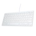 thumbnail image 3 of USB Mini Keyboard with Chocolate Buttons Stylish and Portable Keyboard for Desktop, Laptop Use at Home and Office (White), 3 of 7