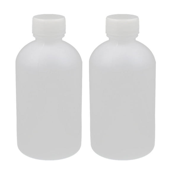 Unique Bargains 2Pcs 100mL Lab Experiment Plastic Graduated Chemicals Reagent Container Bottle