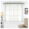 thumbnail image 2 of 2 Piece Sheer Voile Transparent Rod Pocket Window Curtain Panel Drape Tier Set (54" X 36", Sage), 2 of 2