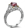 thumbnail image 4 of Antique 1 Carat Morganite and Diamond Engagement Ring in White Gold, 4 of 4