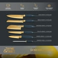 thumbnail image 3 of Thyme & Table 7-Piece Slim Block Knife Set with Gold Blades and Blue Block, 3 of 7