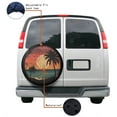 thumbnail image 4 of KAKALAD Retro Sunset Beach 3 Spare Tire Cover Universal Car Vehicle Tools For Rv SUV Truck Camper Travel Trailer Accessories Buckle 14” Inch, 4 of 6