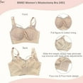 thumbnail image 5 of BIMEI Women Mastectomy Bra Breast Prosthesis with Pockets Wirefree Comfort Plus Size Everyday Bra 2451,Beige,42, 5 of 7