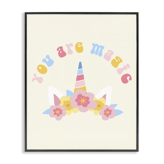 Stupell Industries Contemporary Fun You Are Magic Phrase Black Framed Giclee Art, 11 x 14, by Lil' Rue