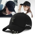 thumbnail image 3 of Unisex Ring Chain Baseball Caps Summer Metallic K-Pop Hip Hop Hat Trucker Cap, 3 of 7