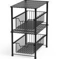 SimpleHouseware Stackable Sliding Basket Organizer, Kitchen & Bathroom