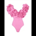 thumbnail image 1 of Traje de Baño de una Pieza para Mujer, Falda Cruzada, Pareo, Bikini con Estampado Floral Retro. Traje de Baño Rosa M, 1 of 8