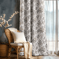 thumbnail image 5 of NICETOWN Blackout Curtains 84 Inch Length, Vintage Floral Print Curtain Drapes for Living Room Thermal Insulated Grommet Window Curtains for Bedroom, Cream, 2 Panels, 5 of 12