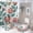 Flowers 1, variant on Bathroom Rugs Sets 4 Piece with Shower Curtain, Green Leaves Pattern Printed on Bathroom Decor and Accessories, Ideal for Bathroom Apartment RV College Dorm, 72 x 72 inches