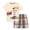 2PCS beige cars, variant on WIBACKER 100% Cotton 2-Piece Summer Pajamas for Kids Boys Sleepwear Top and Plaid Shorts Toddler Boy Cars Pjs Set 2-7T