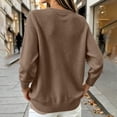 thumbnail image 5 of Hurxie Women's Sweater Lightweight Long Sleeve Pullover Soft Lightweight Sweaters, Basic Knit Pullover for Casual Daily Wear, Business, Travel and Everyday Layering Brown,S, 5 of 7
