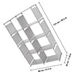 thumbnail image 4 of OULII Bookshelves for Kids Grey Metal Hollow Design Strong Load Bearing for School 1Set, 4 of 6