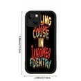 thumbnail image 6 of Vibrant Retro Design iPhone 15 Case - Lightweight Yellowing Resistant Bold " COUSE IN WOOMEG FENDTRY " Text on Black Background, 6 of 6