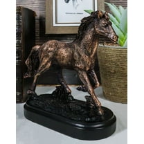 Rustic Western Country Sauntering Horse Rough Hand Textured Figurine With Base