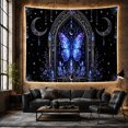 thumbnail image 6 of Around Luminous Butterfly With Wings Resembling Stained Glass, Spooky Gothic for Gothic Decor Fans, Dark Art Decor, Halloween Gift, Tapestry Wall Hanging for Bedroom and Dorm, 6 of 7
