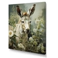 thumbnail image 2 of Designart "Farmhouse Field with Donkey VI" Animals Canvas Wall Art - Traditional White Donkey Living Room Canvas Art, 2 of 6