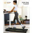 thumbnail image 4 of Walking Pad, Portable Treadmill, Smart Under Desk Treadmill with Remote Control, Safety Non Holder Gym and Running Device 0.5-3.8 MHP, No Assembly Needed, Grey, 4 of 8