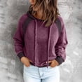 thumbnail image 2 of Durtebeua Womens Hoodies Long Pullover Women Casual Hooded Slim Sweater Coat Lightweight Hoodies, 2 of 5